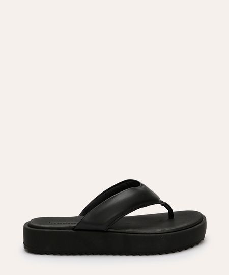sandália flatform de dedo moleca preto 38