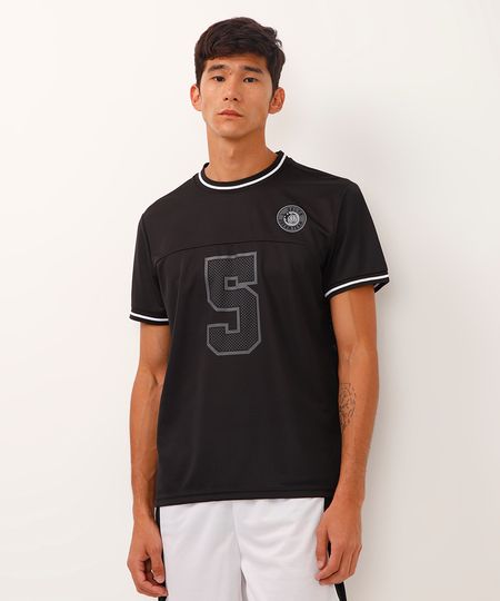 camiseta manga curta basquete brooklin esportivo ace preto M