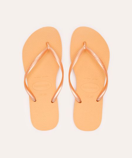 chinelo havaianas slim laranja 35-36