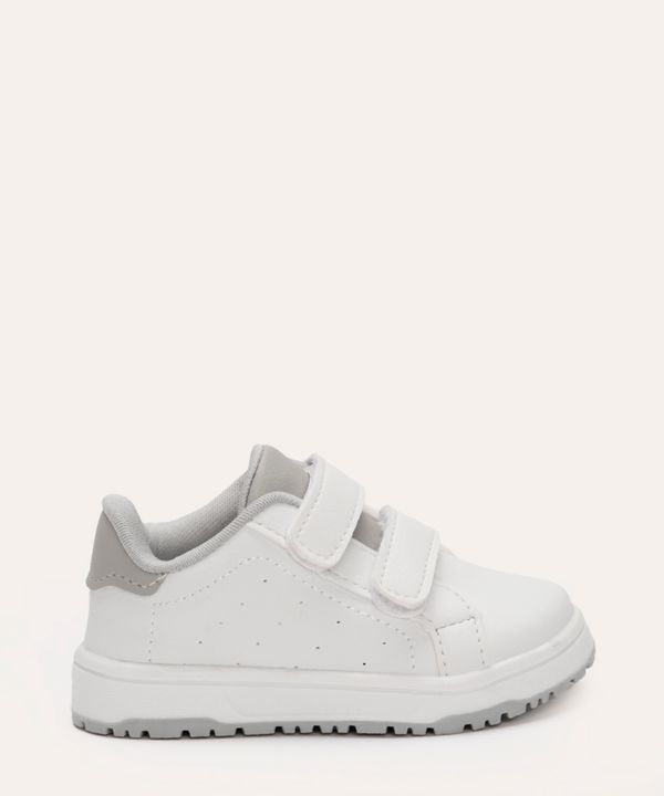 tênis infantil com velcro cinza 25