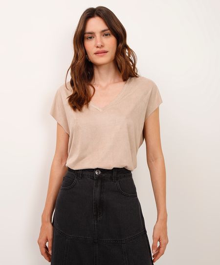 blusa de suede decote v manga japonesa cinza P blusa de suede decote v manga japonesa cinza P