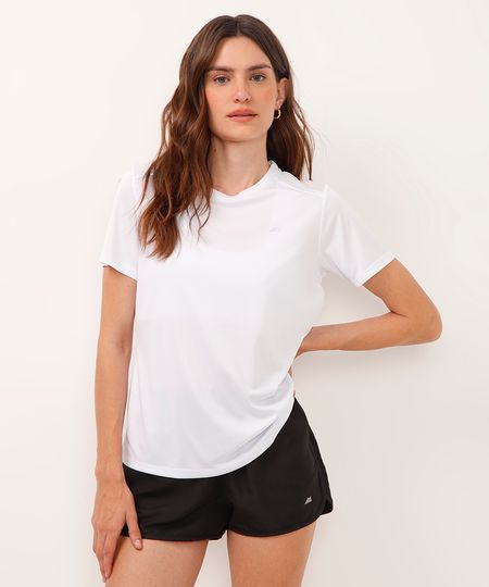 blusa com reflexivo nos ombros esportiva ace branca P