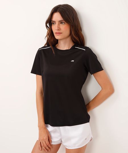 blusa com reflexivo nos ombros esportiva ace preta G