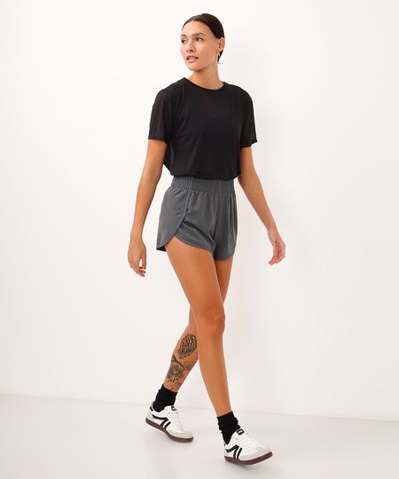 short running cós largo esportivo ace cinza P