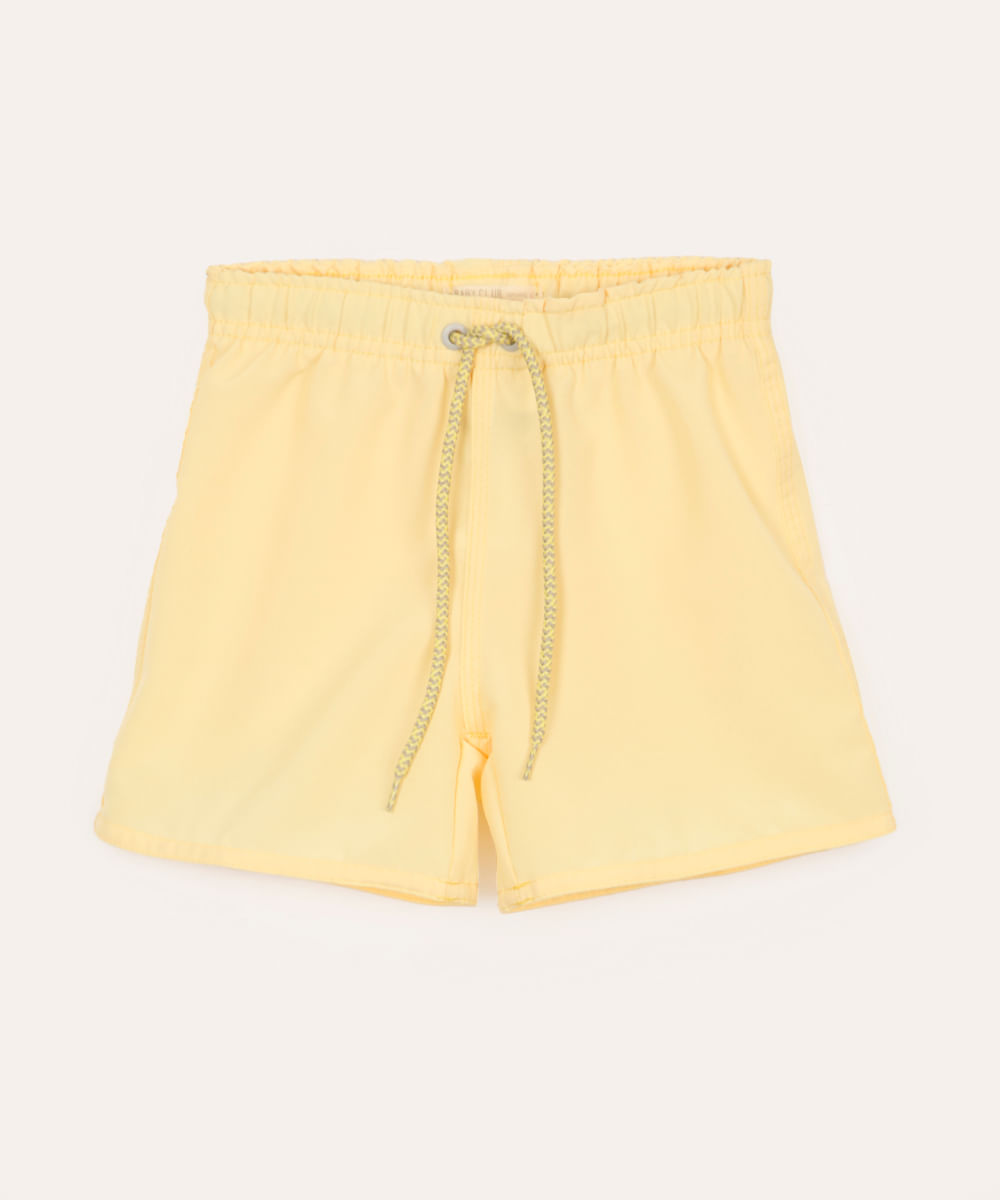 Bermuda Surf Infantil com Bolso Amarela