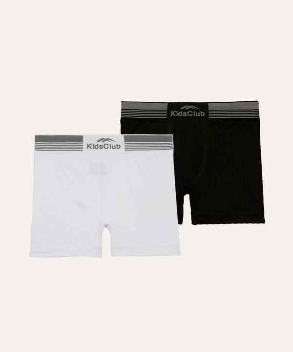 kit de 2 cuecas boxer infantis sem costura delrio colorido P