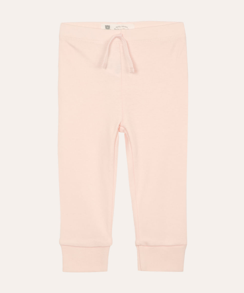 Calça Infantil Jogger Básica Rosa Claro
