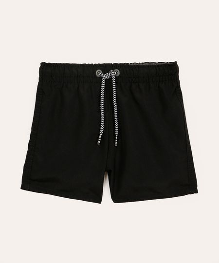 bermuda surf infantil com bolso preto 5