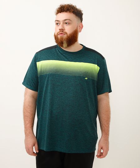 camiseta degradê plus size esportiva ace verde GG2 camiseta degradê plus size esportiva ace verde GG2