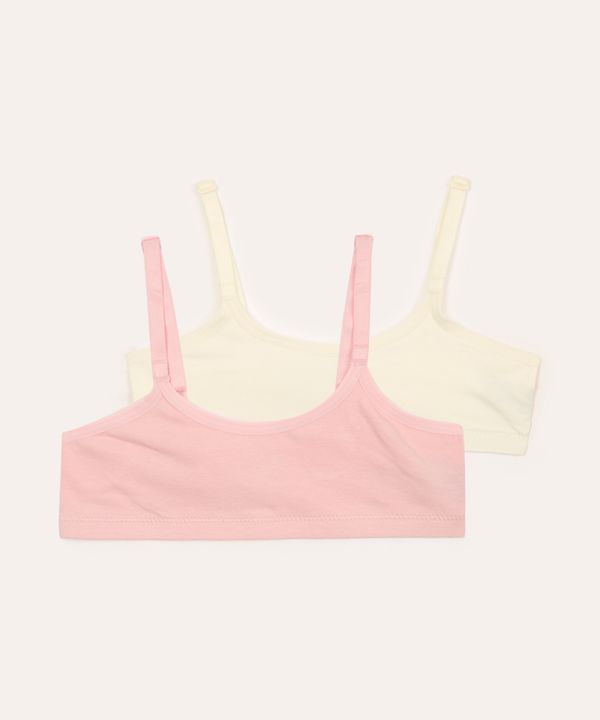 kit de 2 sutiãs infantil miss delrio multicor M