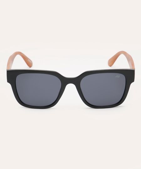 óculos de sol quadrado preto UNICO