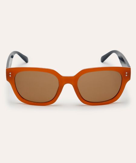 óculos de sol quadrado laranja UNICO óculos de sol quadrado laranja UNICO