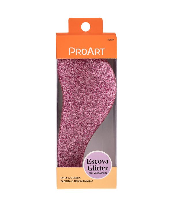 escova glitter desembaraçante proart rosa única Único