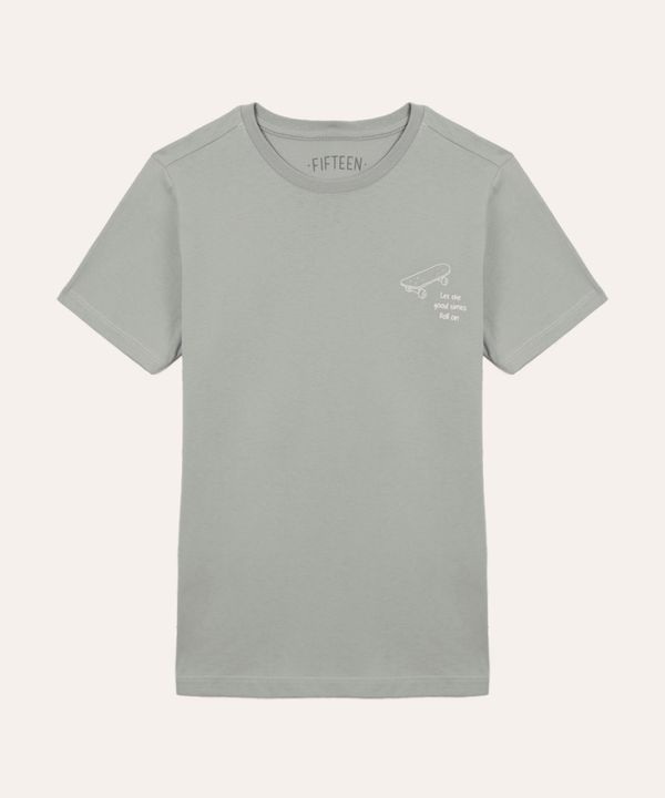 camiseta de algodão juvenil skate azul 12