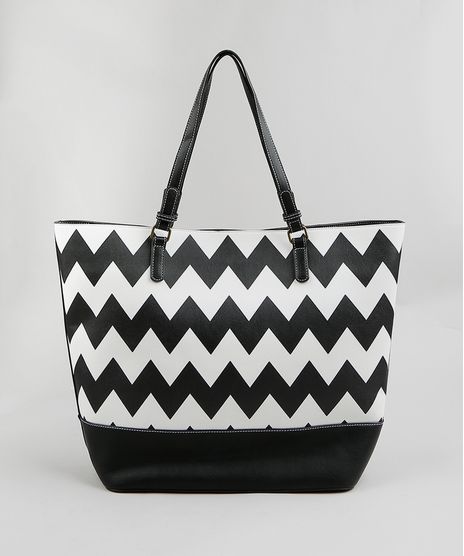 Bolsa-Feminina-Shopper-Missoni-Estampada-Chevron-Preta-9250136-Preto_1