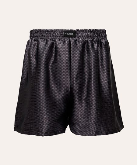 samba canção acetinada geométrica preto G