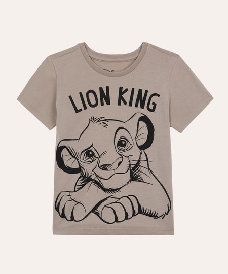 camiseta infantil de algodão simba bege 3 camiseta infantil de algodão simba bege 3