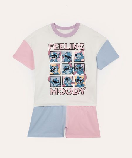 pijama infantil curto de algodão stitch off white 10 pijama infantil curto de algodão stitch off white 10