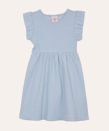 vestido midi infantil com babados azul 5 vestido midi infantil com babados azul 5