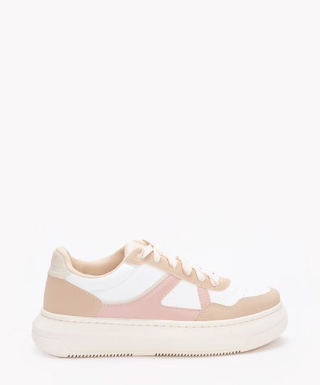 tênis flatform casual ace bege 34