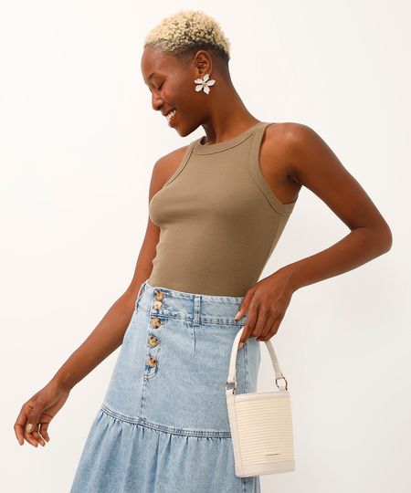 regata de algodão canelada cinza PP regata de algodão canelada cinza PP