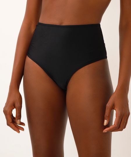 Biquíni Calcinha Hot Pant com Proteção UV50+ Preto M