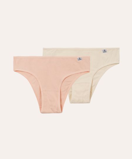 kit de 2 calcinhas biquíni de algodão DelRio multicor P kit de 2 calcinhas biquíni de algodão DelRio multicor P