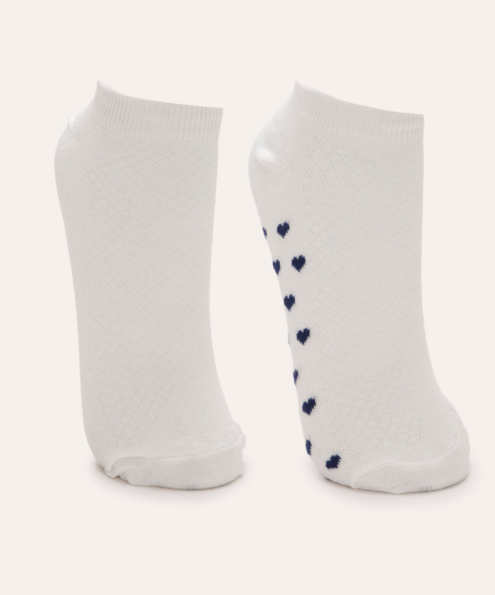 kit de duas meias cano baixo multicor