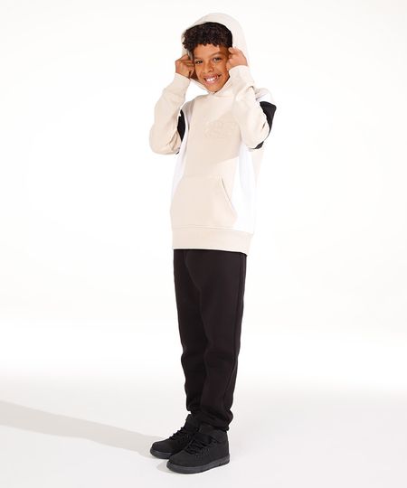 calça de moletom juvenil jogger preto 10