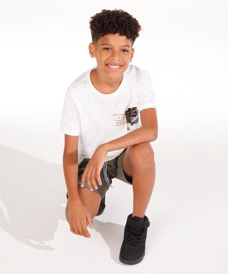 camiseta de algodão juvenil skate forever branca 12