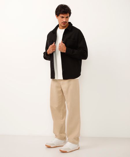 calça skater de sarja bege 36