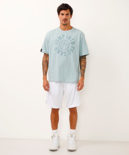 bermuda alongada com vivo esportiva ace branco P