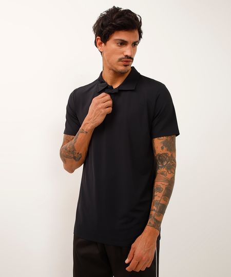polo de poliamida esportiva ace preto M