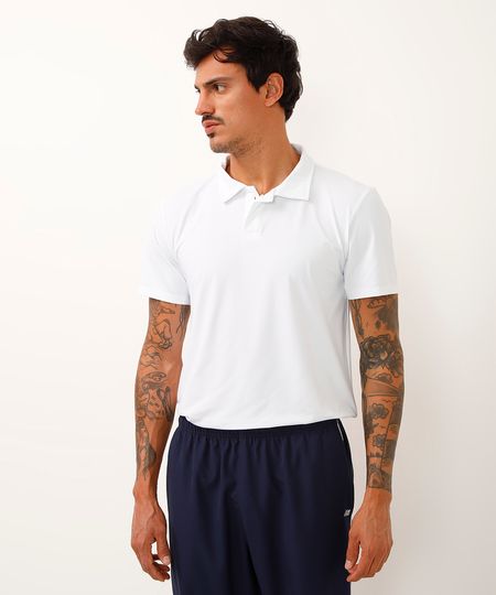polo de poliamida esportiva ace branco M