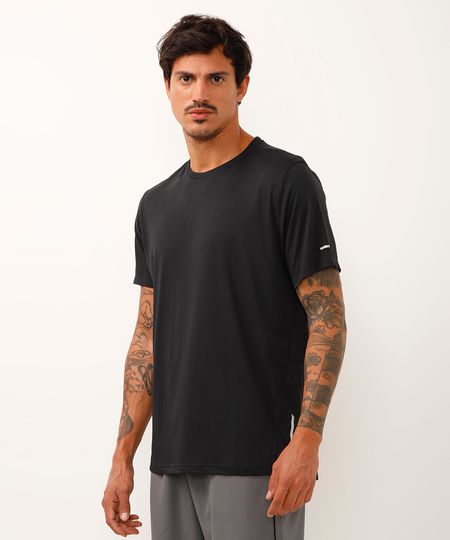 camiseta básica manga curta esportiva ace preto M