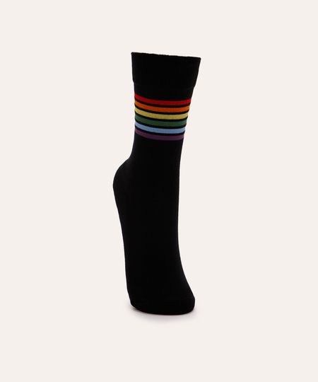 meia cano longo pride rock in rio preta 34-39