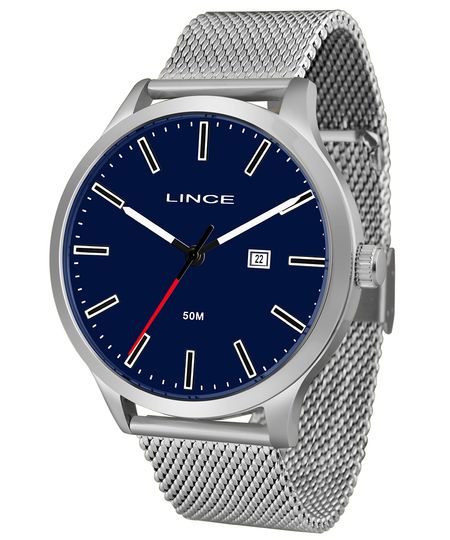 relógio lince mrm4494l-d1sx analógico com calendário prateado UNICO relógio lince mrm4494l-d1sx analógico com calendário prateado UNICO