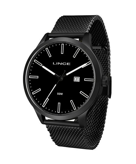 relógio lince mrn4494l-pbpx analógico com calendário preto UNICO