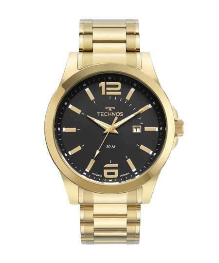relógio technos 2115mzv1p analógico dourado UNICO