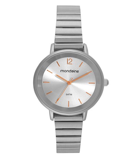 relógio mondaine 32784l0mvne2 analógico prateado UNICO