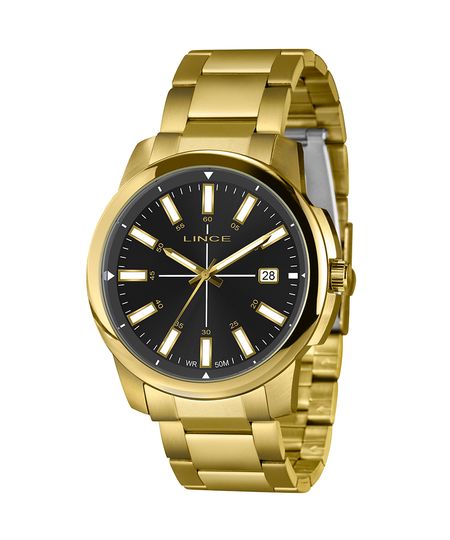 relógio lince mrg4819l48-p1kx analógico dourado UNICO