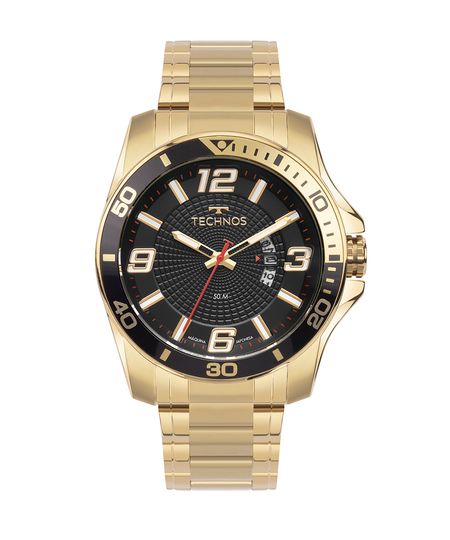 relógio technos 2117lfo1p analógico dourado UNICO
