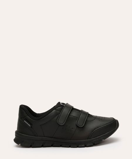 tênis casual infantil dakotinha com velcro preto 30