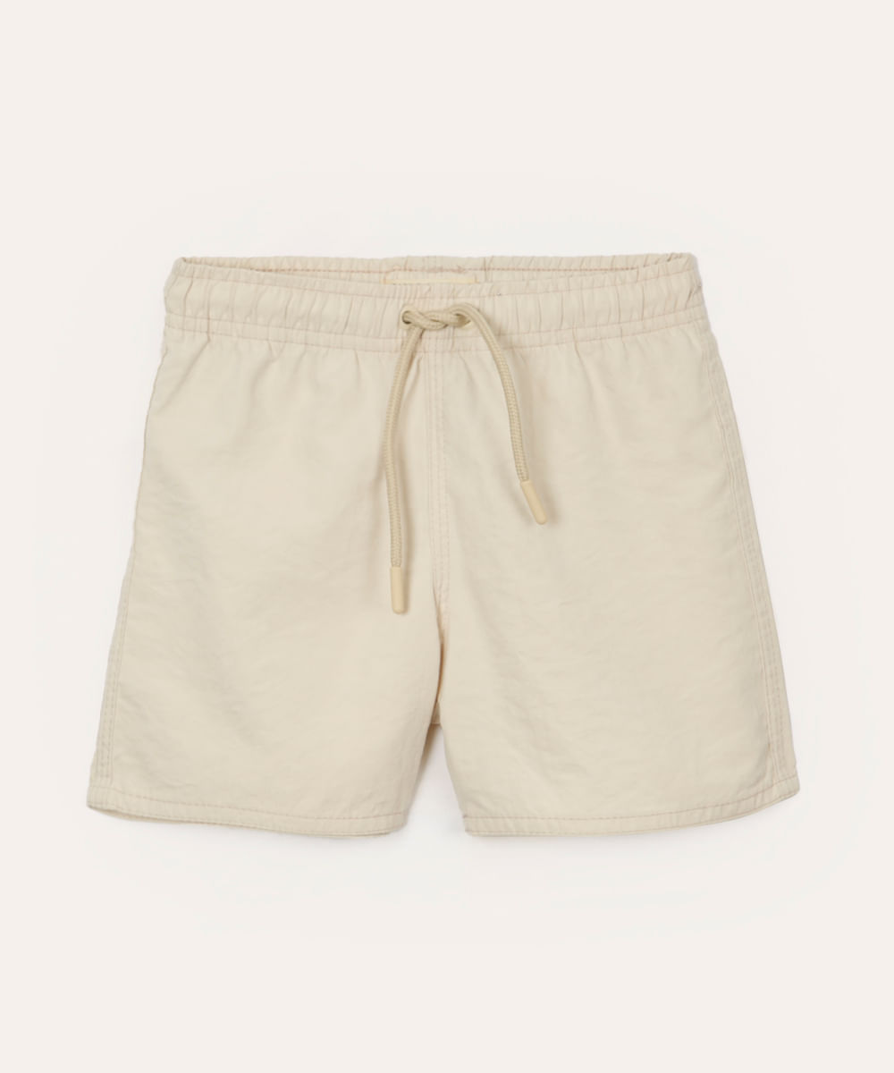 bermuda infantil boardshort bege