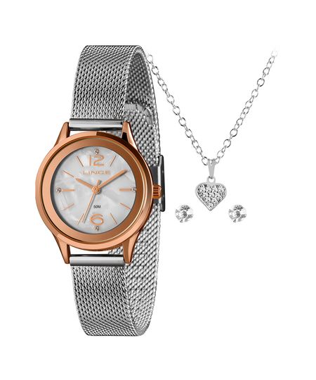 relógio lince lrth182l30-k03rb2sx analógico prateado UNICO relógio lince lrth182l30-k03rb2sx analógico prateado UNICO