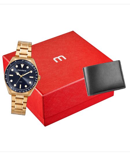 relógio mondaine 32735gpmvda4kc analógico dourado UNICO