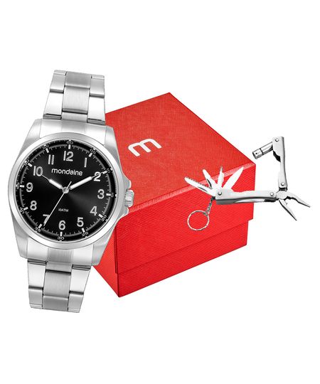 relógio mondaine 32734g0mvna1kf analógico prateado UNICO