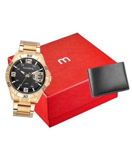 relógio mondaine 32650gpmvde2ka analógico dourado UNICO