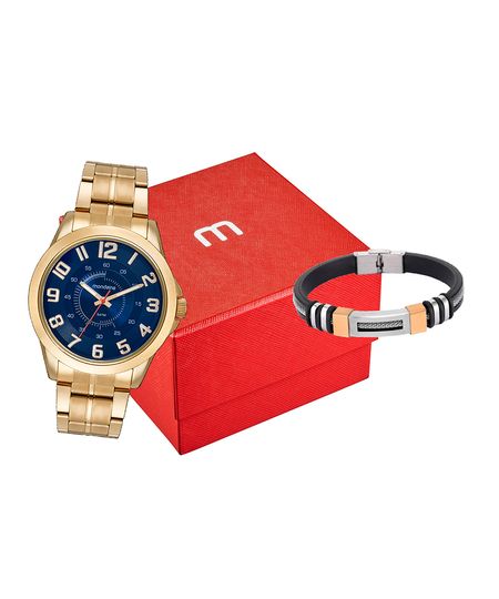 relógio mondaine 32604gpmvde1kg analógico dourado UNICO