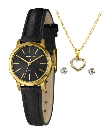 relógio lince lrch170l25-k00gp1px analógico dourado UNICO